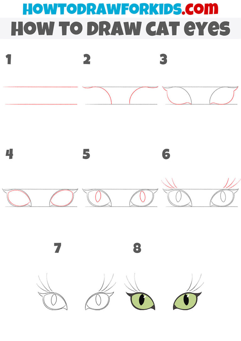 How to Draw Cat Eyes Easy Drawing Tutorial For Kids