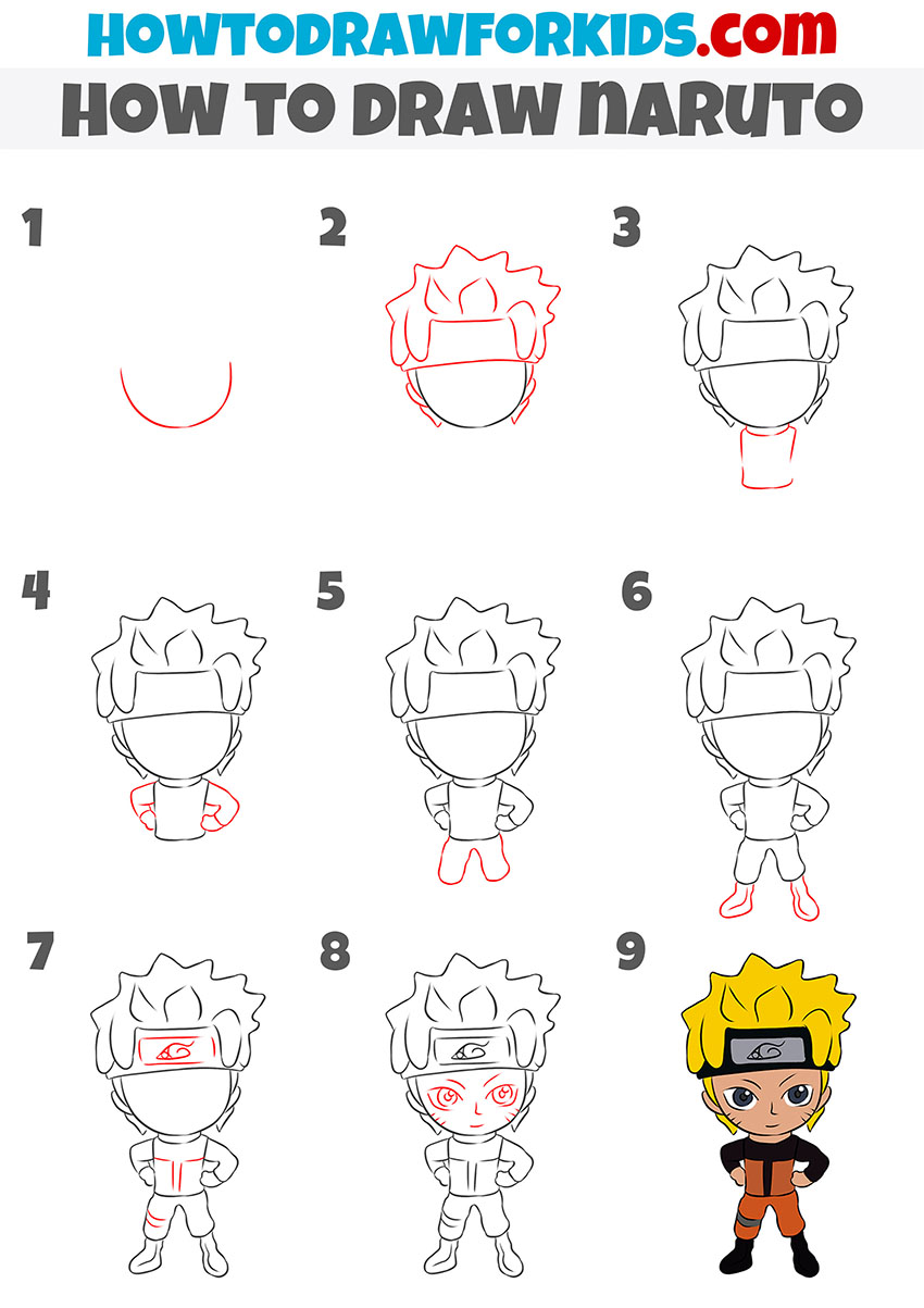 How to Draw Naruto - Easy Drawing Tutorial For Kids