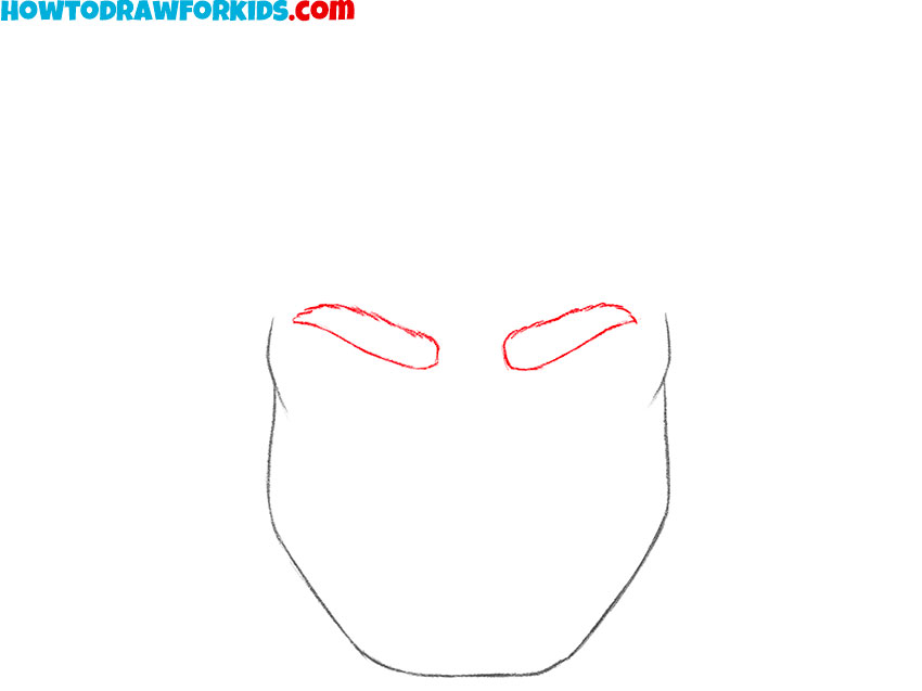 sketch Hulk's eyebrows