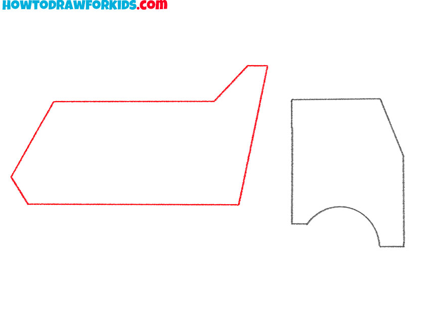 how to draw a cartoon dump truck