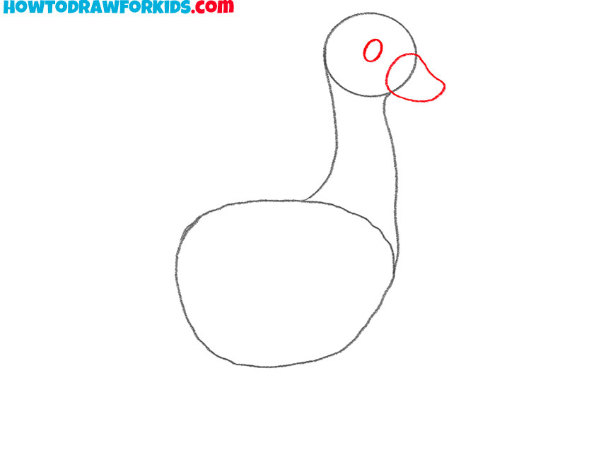 how to draw a baby goose