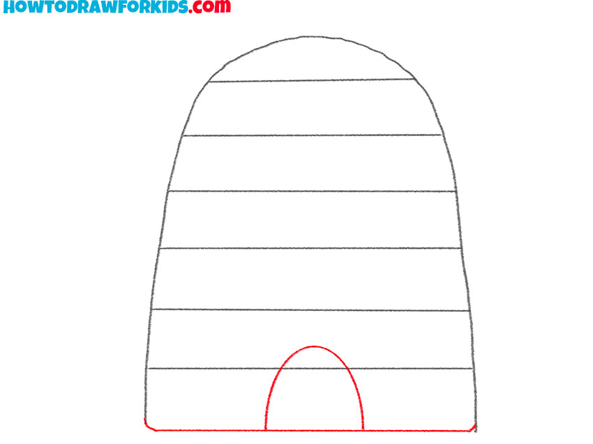 how to draw a cartoon beehive