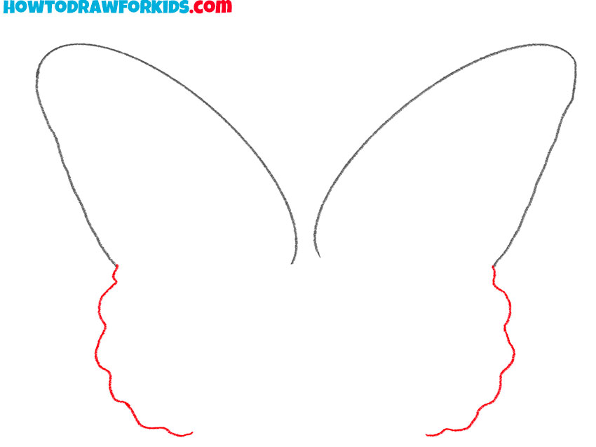 how to draw butterfly wings easy