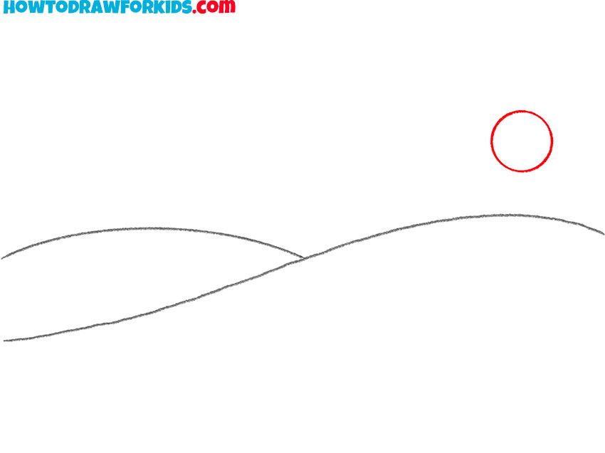 how to draw simple hills