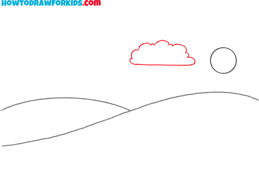 how to draw a 3d hills