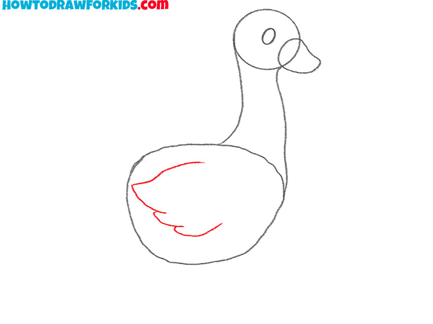 how to draw a cartoon goose
