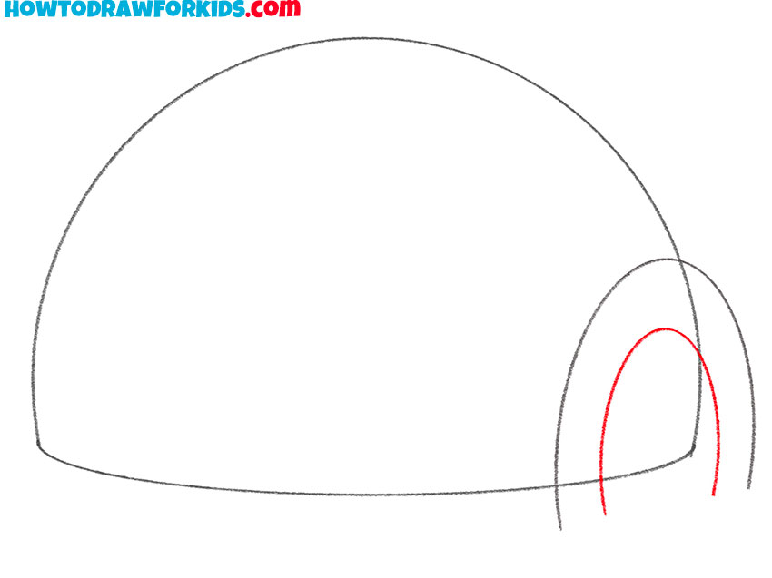 how to draw a cartoon igloo
