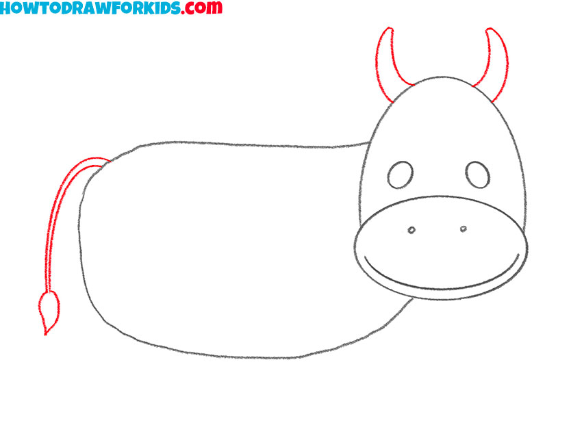 how to draw a cute cartoon baby cow