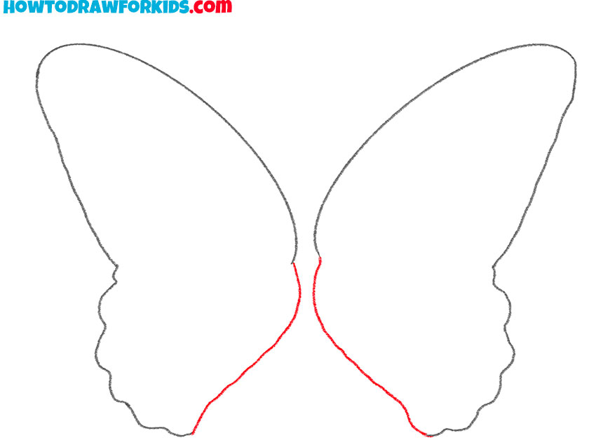 how to draw cartoon butterfly wings