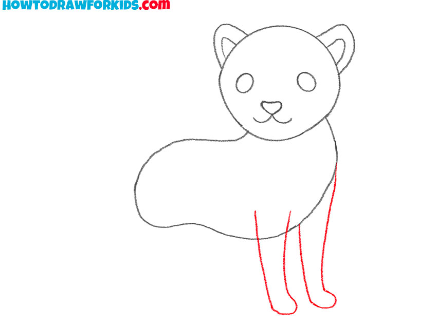 easy baby cheetah drawing