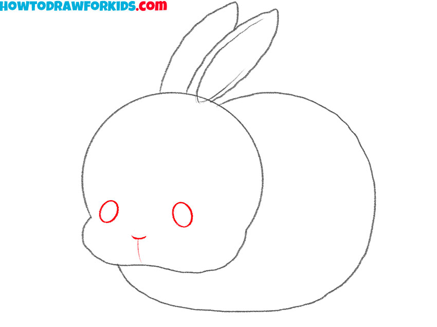 how to draw a cute baby bunny - easy
