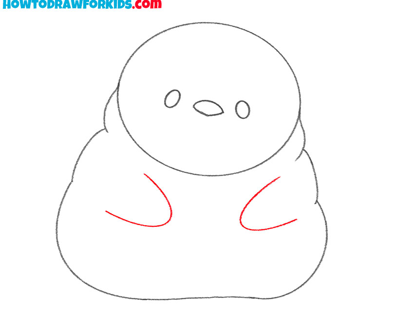 how to draw a cute baby penguin
