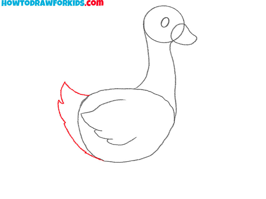 how to draw a cute goose