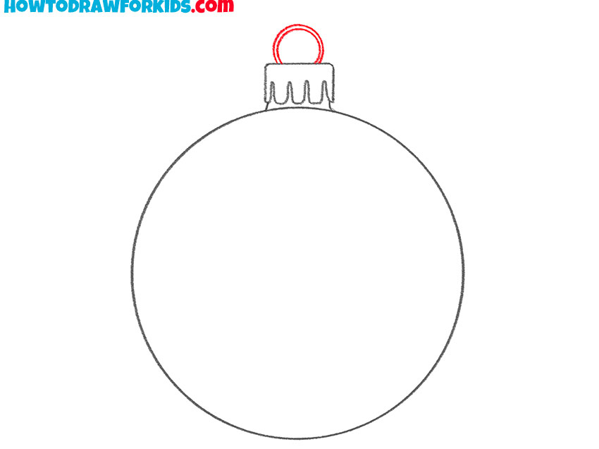 how to draw a simple christmas ornament