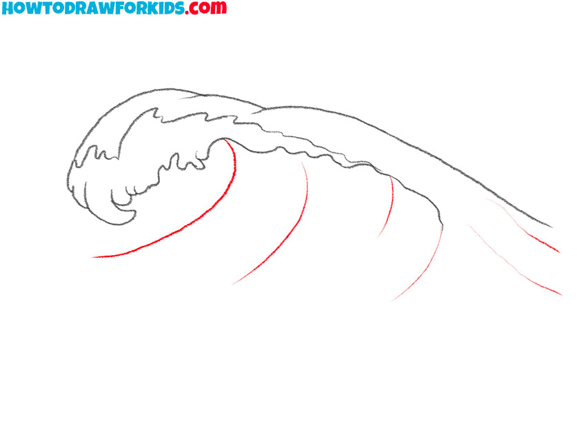 how to draw waves cartoon