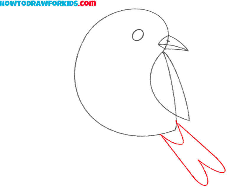 cute blue bird drawing