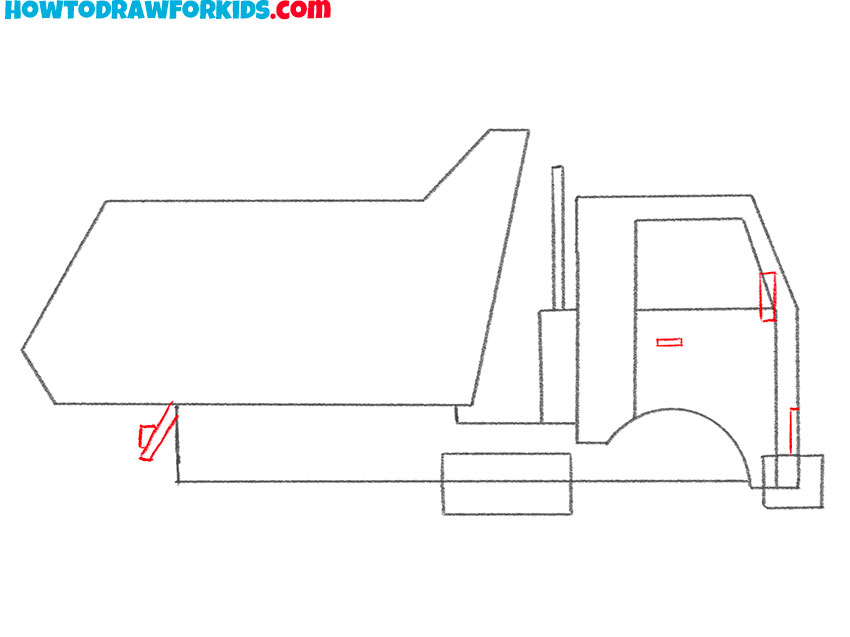 dump truck drawing easy