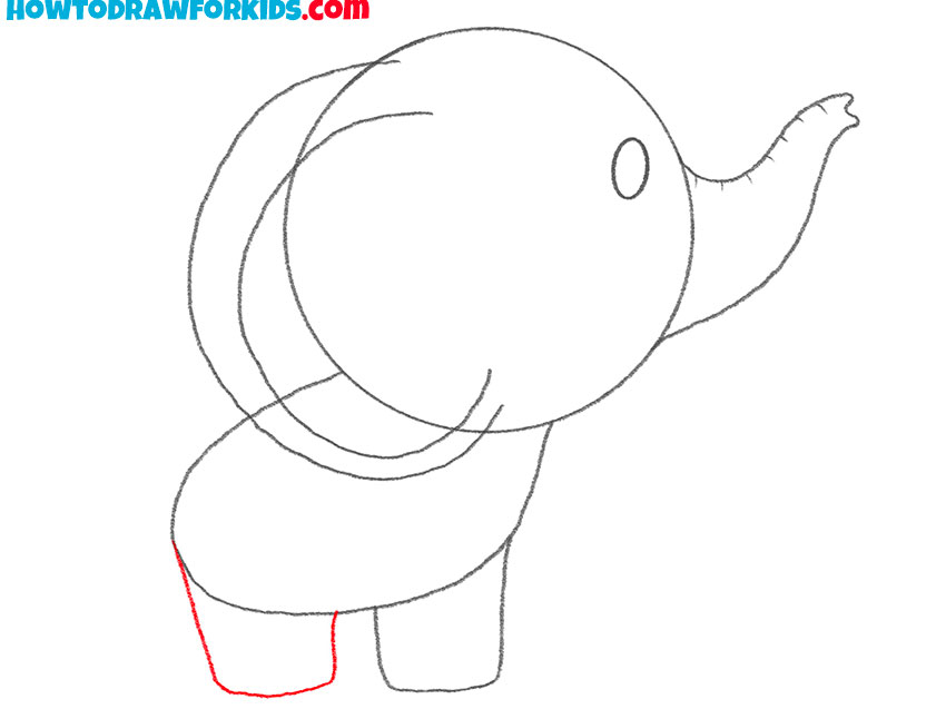 how to draw a cute easy elephant