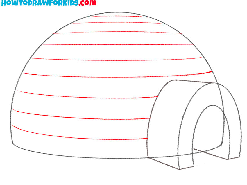 how to draw a cute igloo