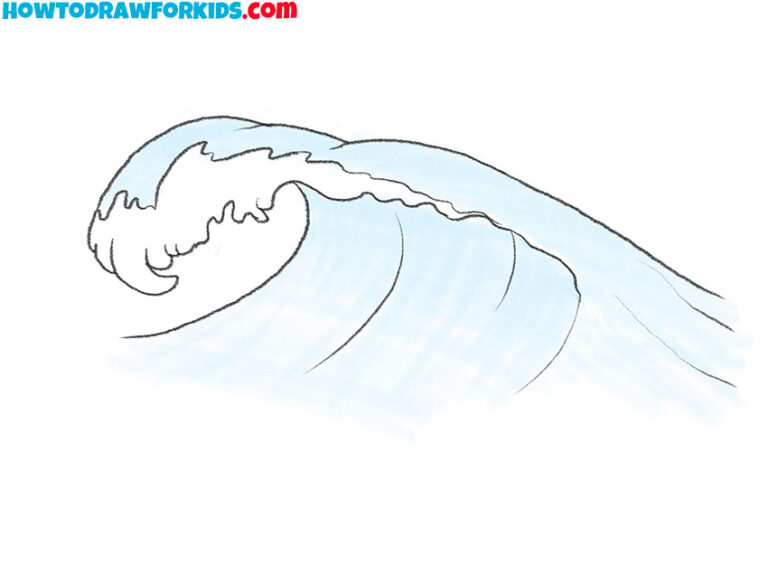 How to Draw Waves - Easy Drawing Tutorial For Kids