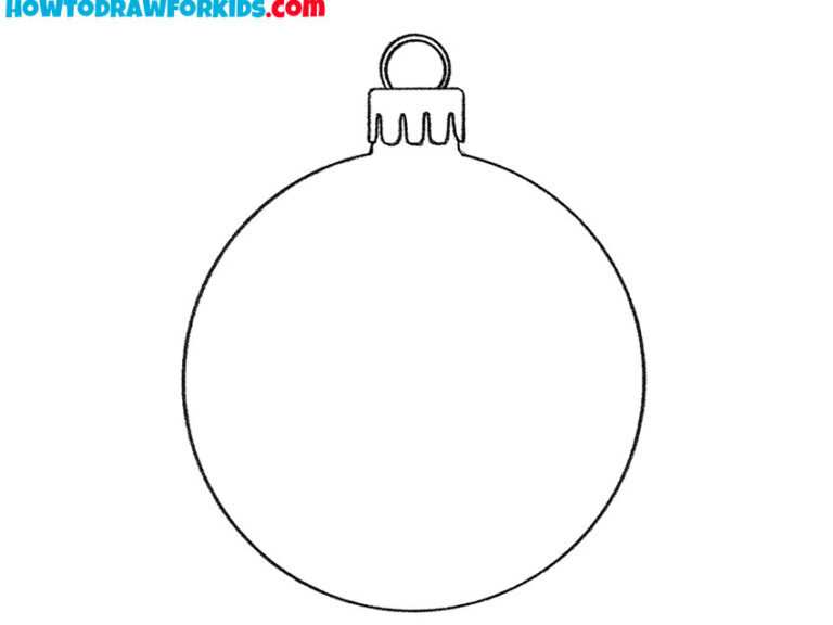 How to Draw a Christmas Ornament - Easy Drawing Tutorial
