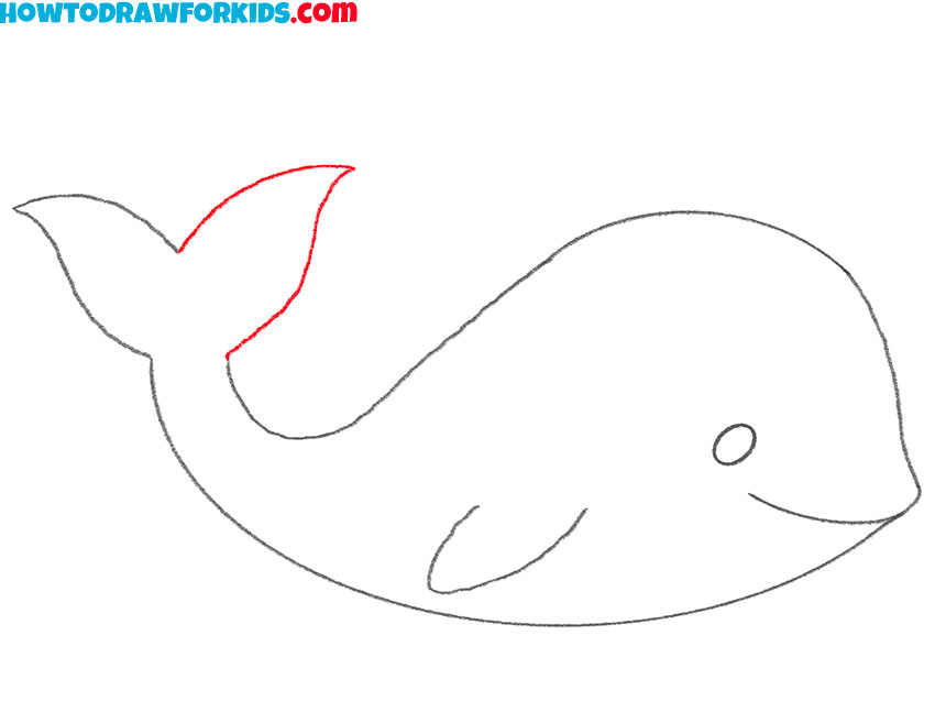 blue whale drawing easy