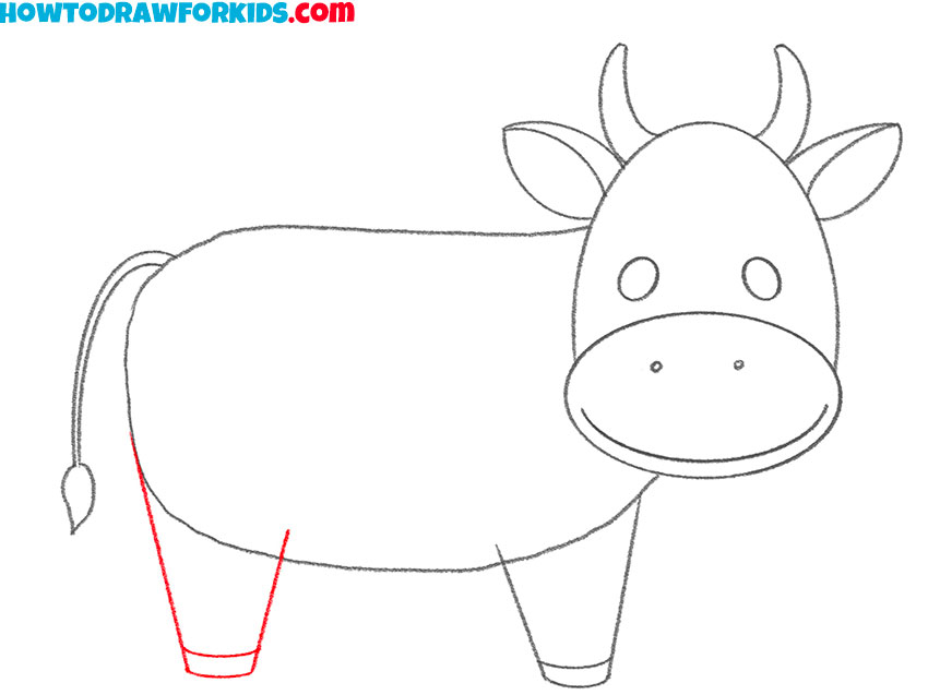 cartoon cow easy drawing