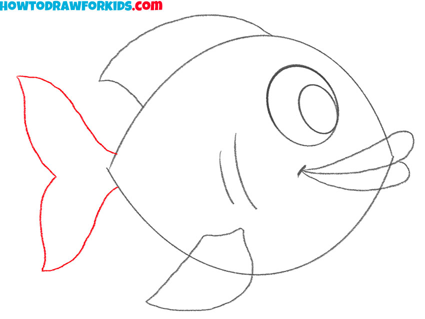 cute cartoon fish drawing