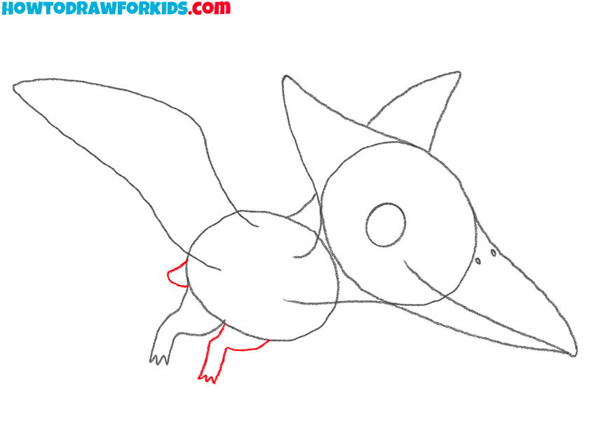 how to draw a cute pterodactyl