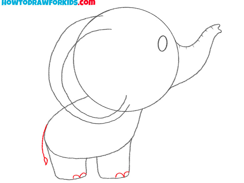 how to draw a cute simple elephant
