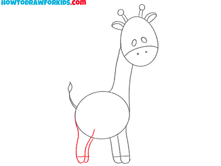 how to draw a giraffe easily