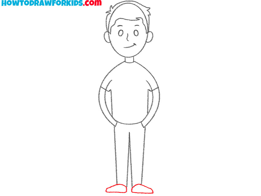how to draw a male human