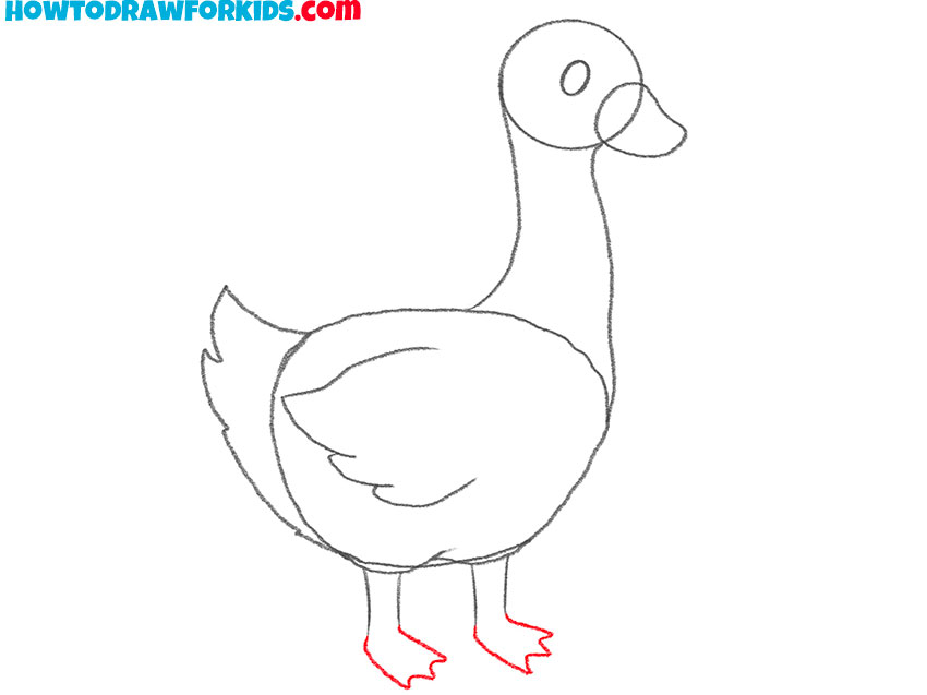 how to draw a realistic goose