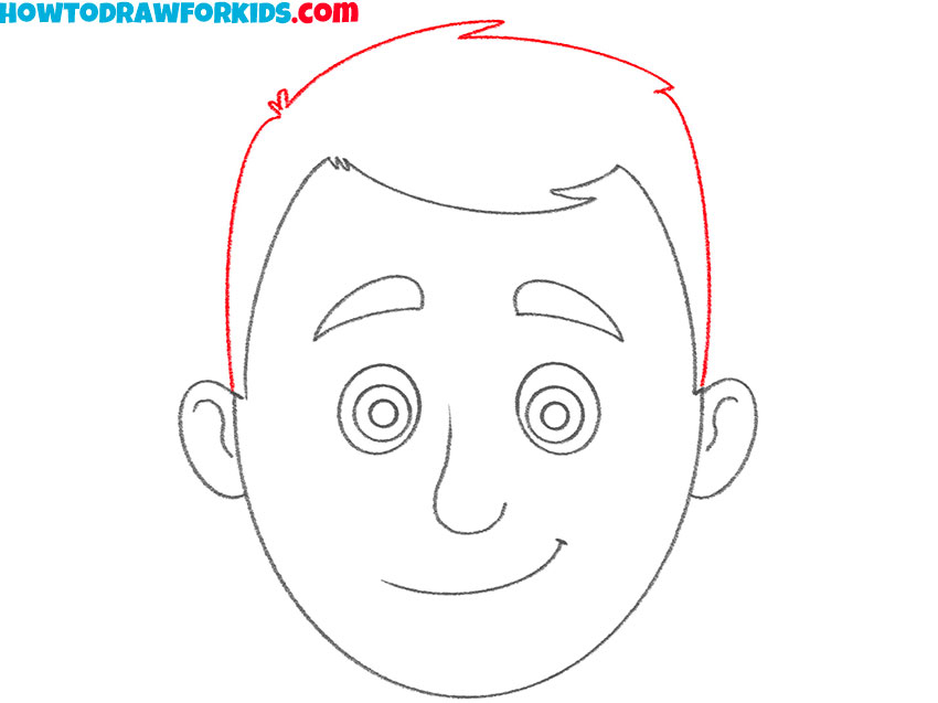 simple cartoon head drawing