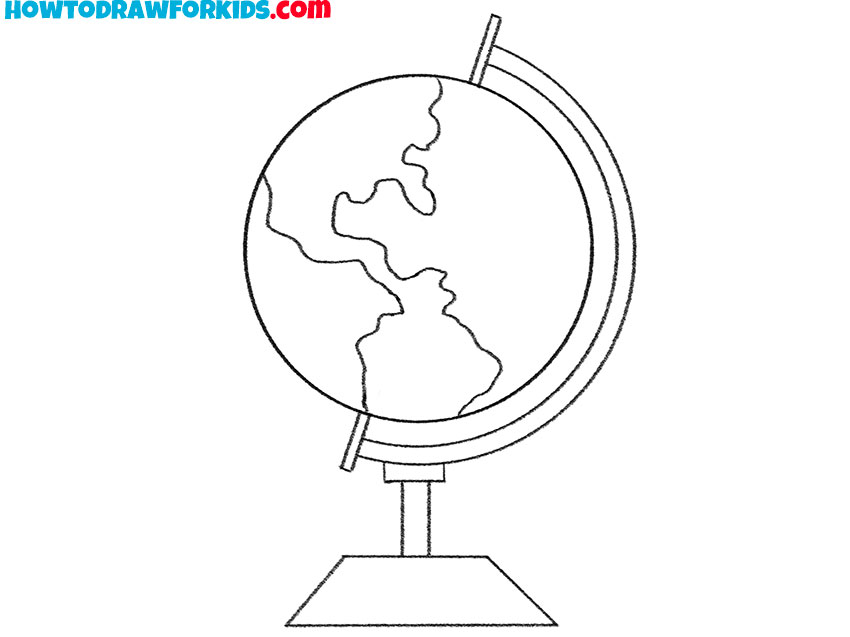 how to draw a globe with lines
