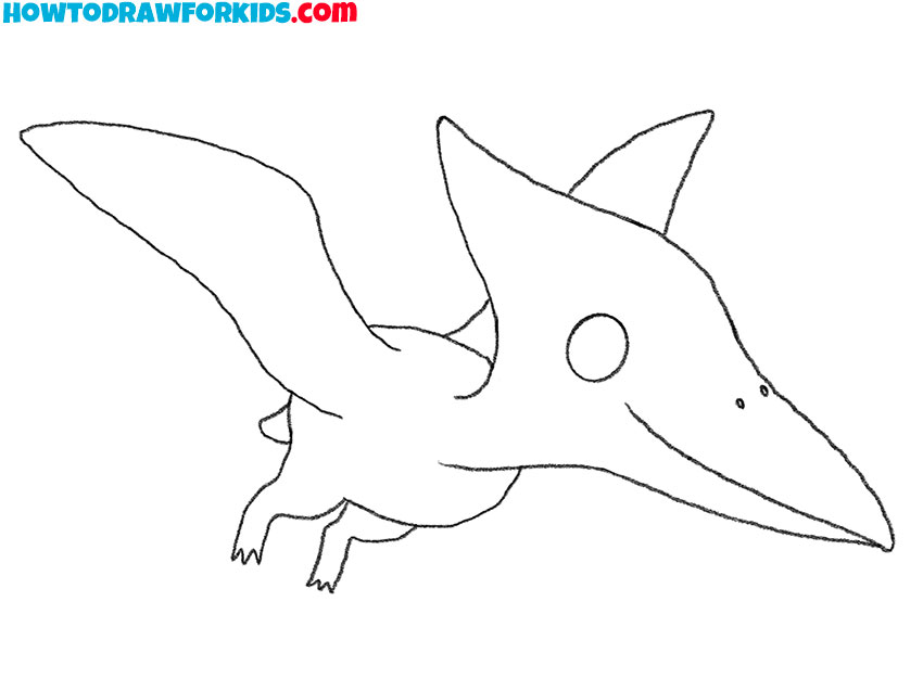 how to draw a realistic pterodactyl