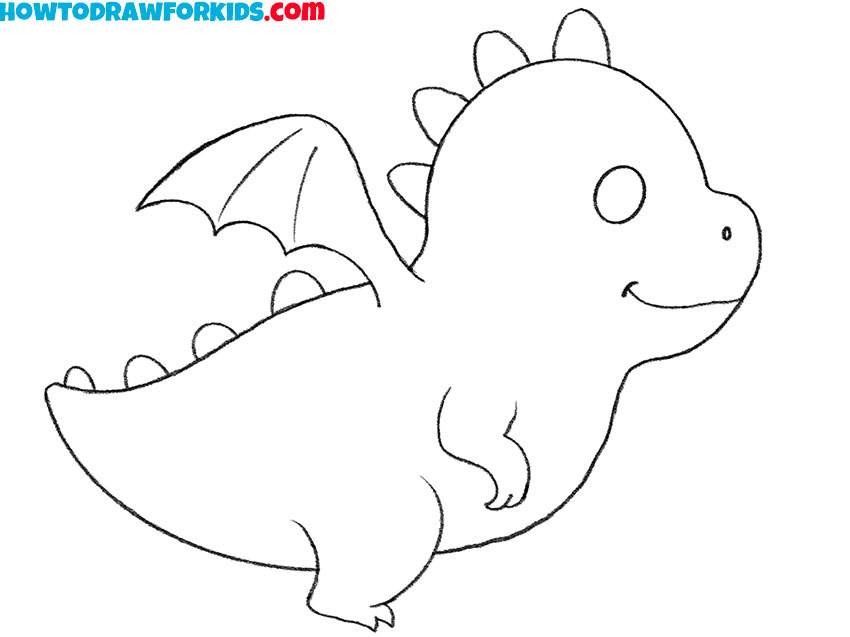 simple cartoon dragon drawing
