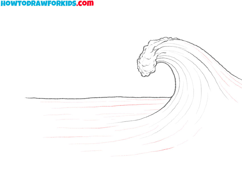 simple wave on water drawing