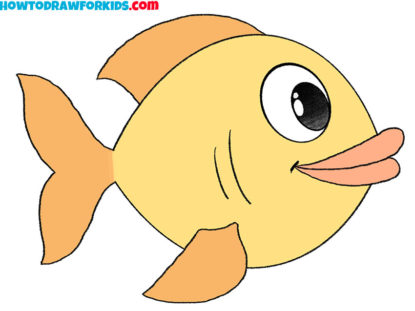 simple cartoon fish outline