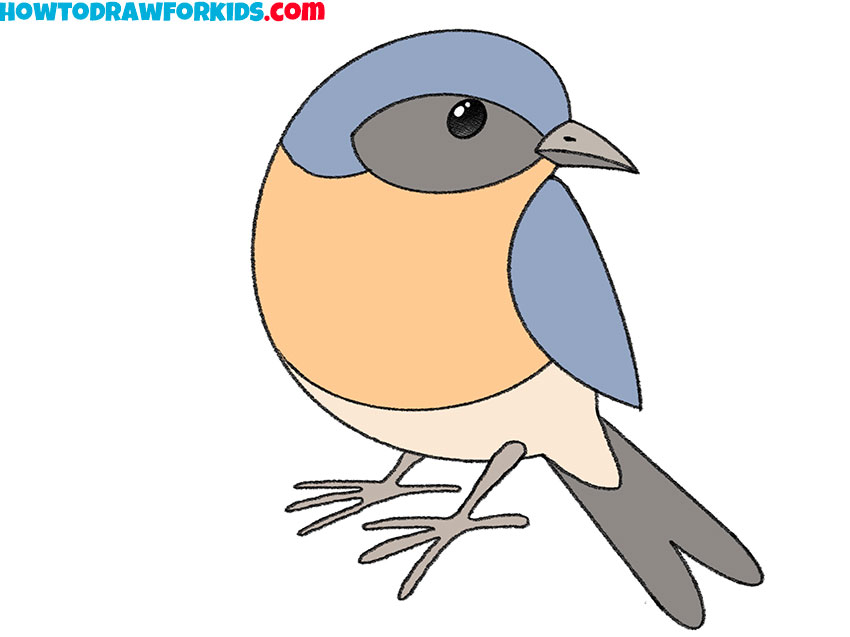 blue birds drawing