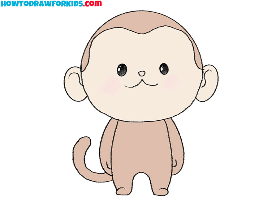 How to Draw a Monkey Step by Step - Easy Drawing Tutorial For Kids