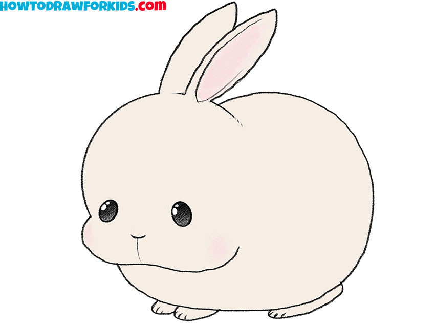 how to draw a cute realistic bunny