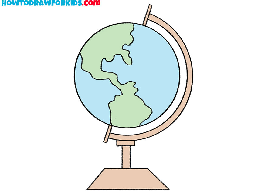 how to draw a globe art hub