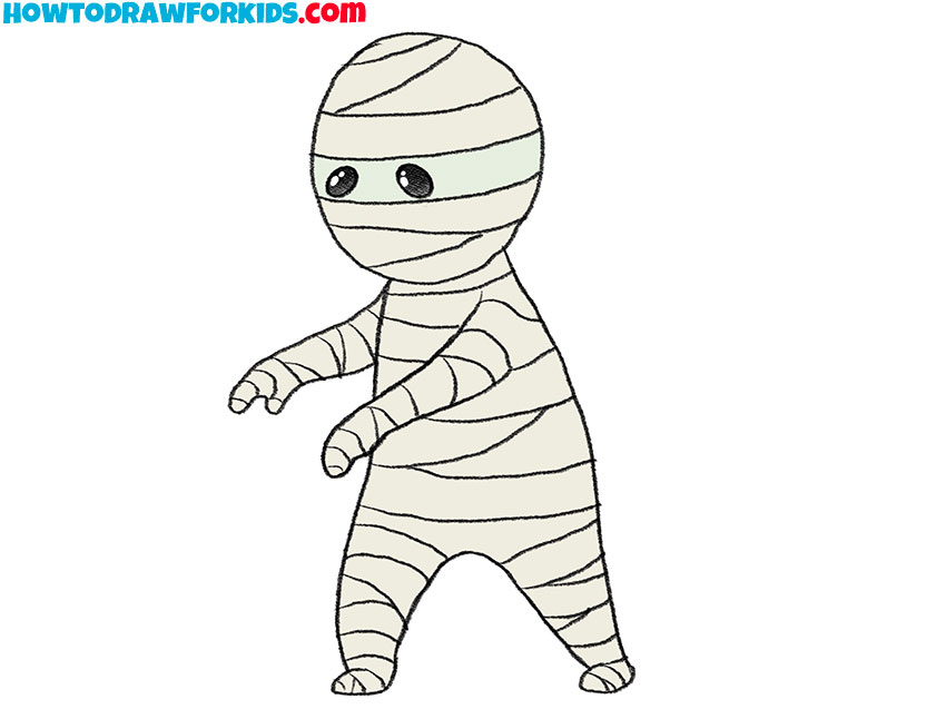 mummy halloween drawing