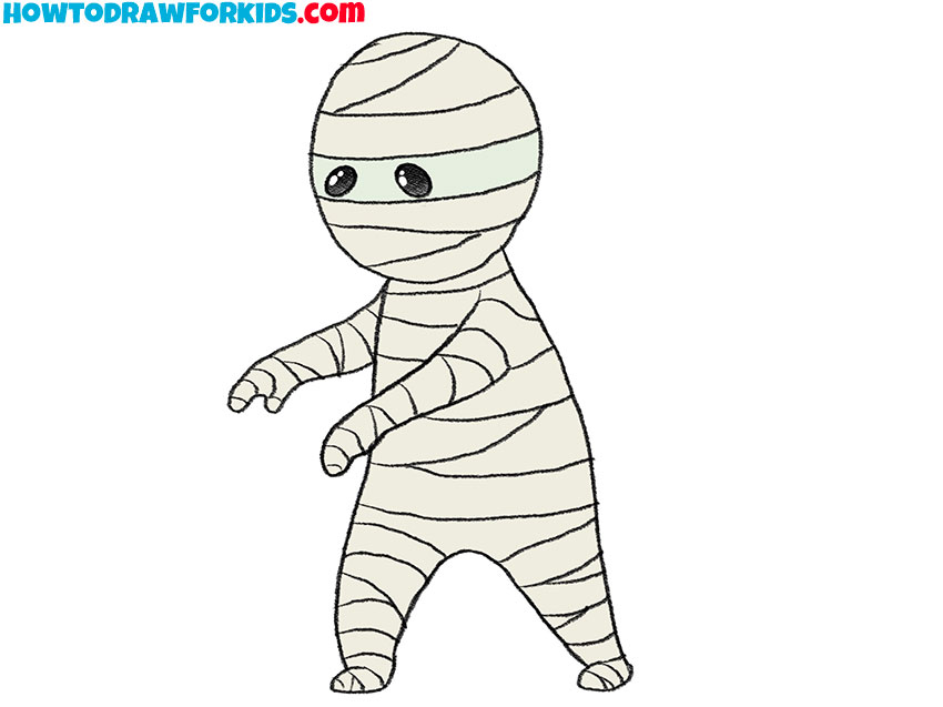 easy mummy drawing