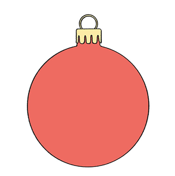 How to Draw a Christmas Ornament Easy Drawing Tutorial