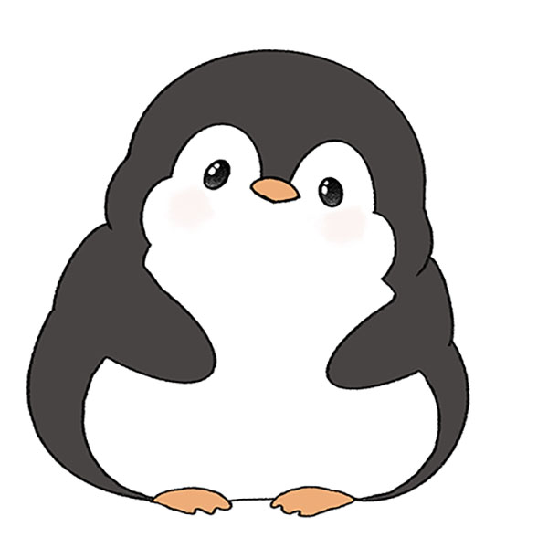 How To Draw A Baby Penguin, Easy Tutorial, 5 Steps - Toons Mag