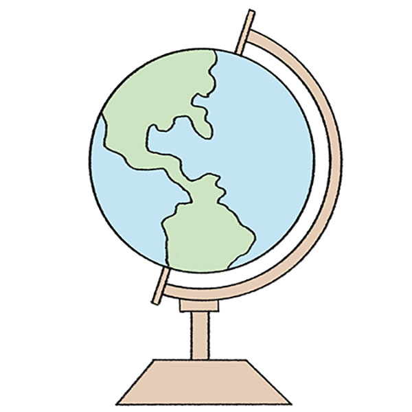 How to Draw a Globe Easy Drawing Tutorial For Kids