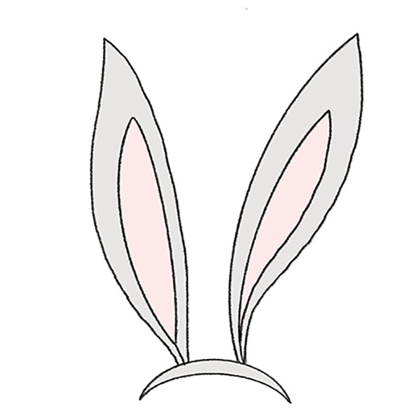 How to Draw Bunny Ears - Easy Drawing Tutorial For Kids