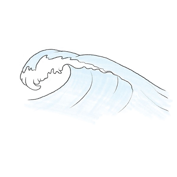 How to Draw Waves Easy Drawing Tutorial For Kids